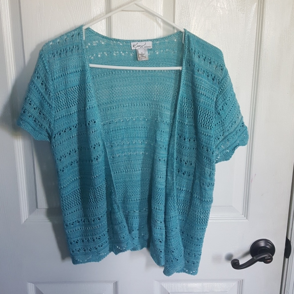 Blue lace cardigan